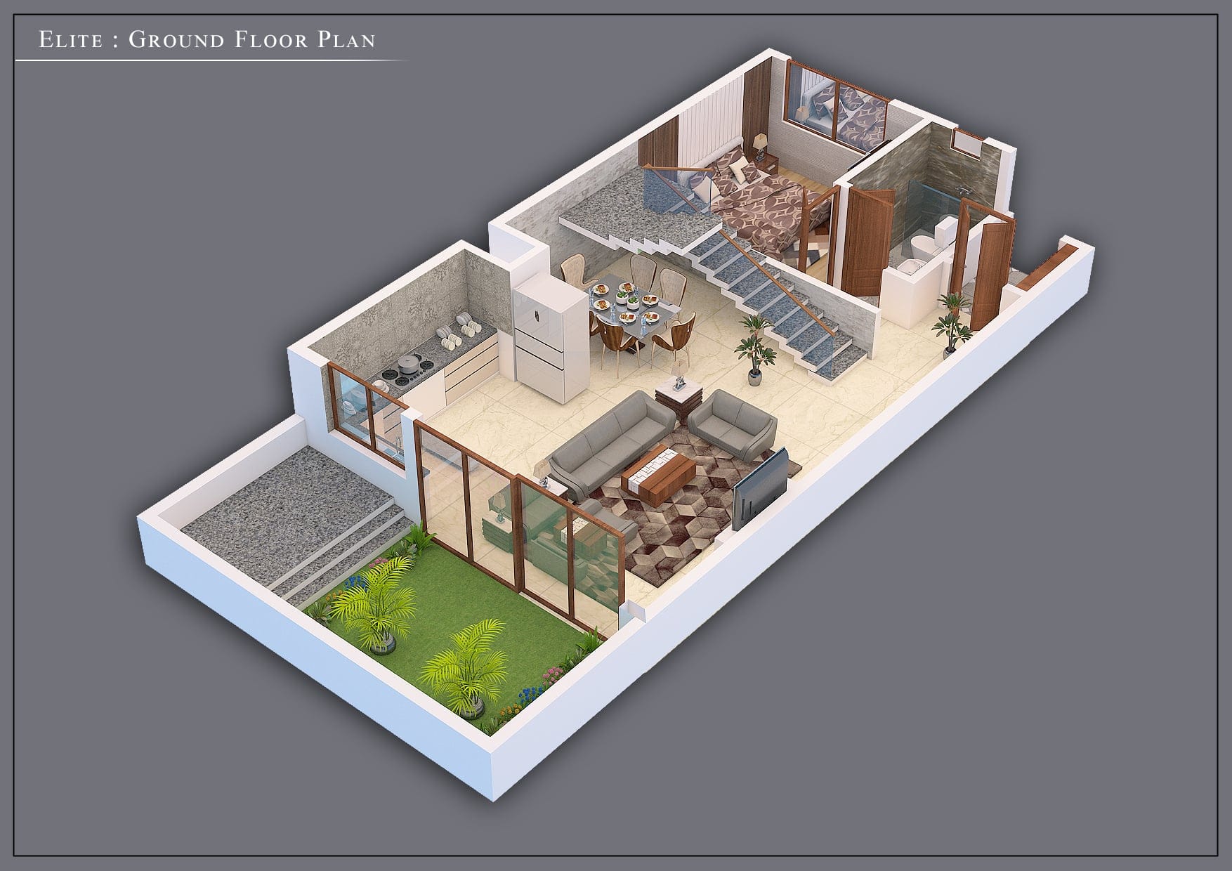 Elite Ground Floor Plan — Bamburi Palm Villas in Bamburi, Mombasa