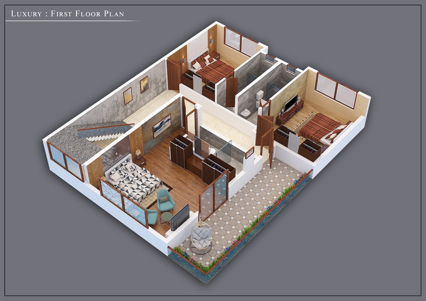 Luxury First Floor Plan — Bamburi Palm Villas in Bamburi, Mombasa
