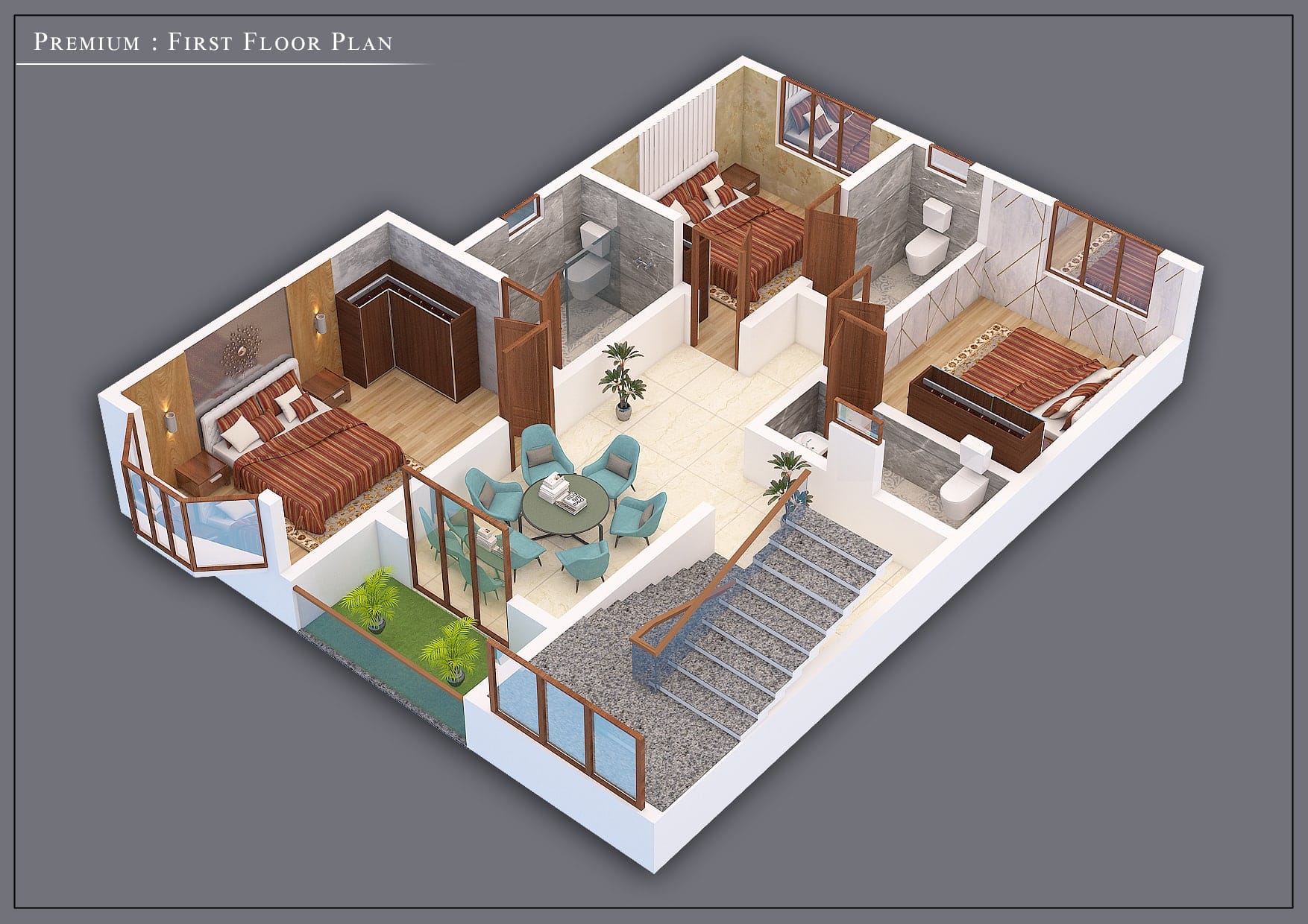 Premium First Floor Plan — Bamburi Palm Villas in Bamburi, Mombasa