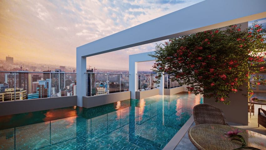 Rooftop Pool — Sky Terraces in Brookside Drive, Nairobi